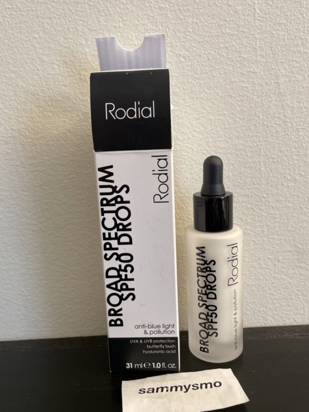 Rodial Broad Spectrum SPF 50 Drops, Anti-Blue Light Pollution, Hyaluronic Acid